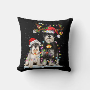 Coussin Schnauzer Reindeer Noël Noël Noël