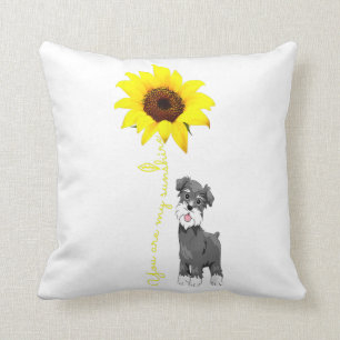 Coussin Schnauzer sont mon Sunshine Sunflower Schnauzer Ma