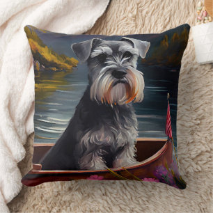 Coussin Schnauzer sur une pédale : une aventure Pittoresqu