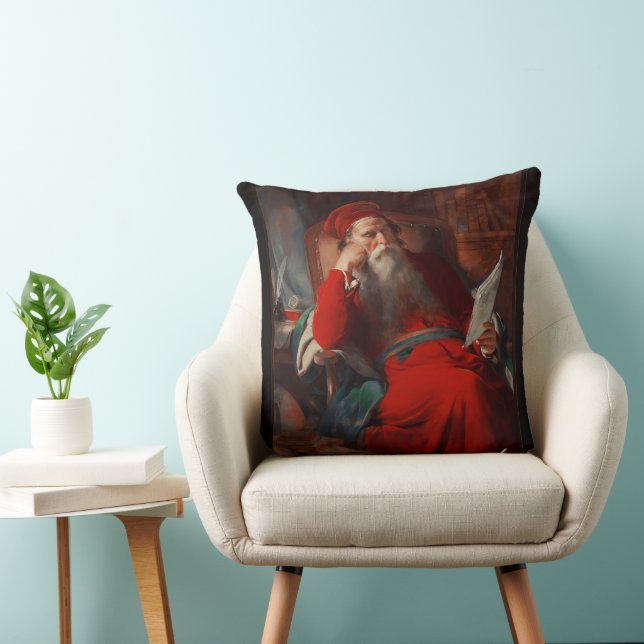Coussin Scholar dans son étude par Friedrich von Amerling (Chaise)