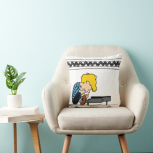 Coussin Schroeder Charlie Musique Brown