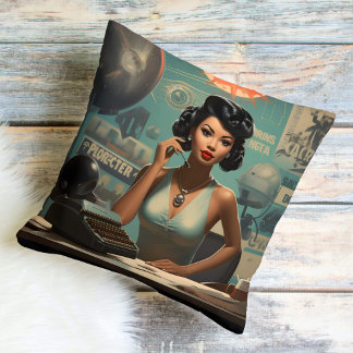 Coussin Sci-Fi Scribe Imaginaire futuriste