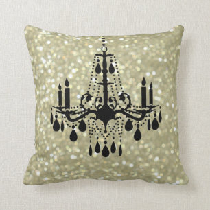 Coussin scintillant de lustre d'or