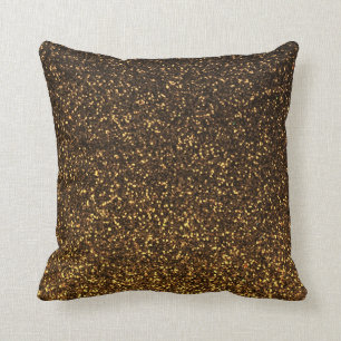 Coussin scintillant de parties scintillantes d'or