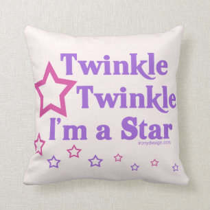 Coussin Scintillement de scintillement je suis une étoile