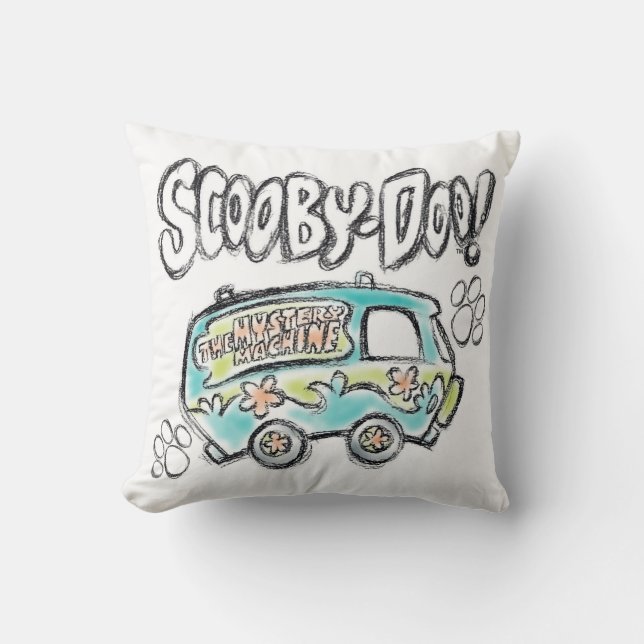 Coussin Scooby-Doo | Croquis de machine mystère (Recto)