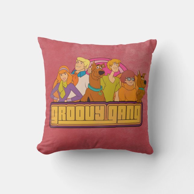 Coussin Scooby-Doo | "Groovy Gang" Retro Cartoon Graphic (Recto)