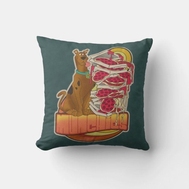 Coussin Scooby-Doo | Pile de Pizza "Munchies" Graphique (Recto)