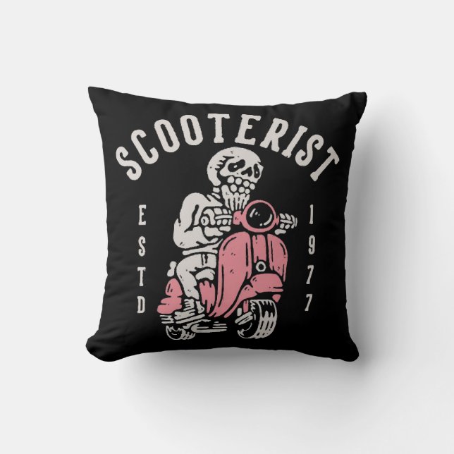 Coussin scooteriste votre slogan ici (Recto)