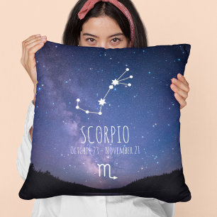 Coussin Scorpio   Constellation Zodiaque personnalisée