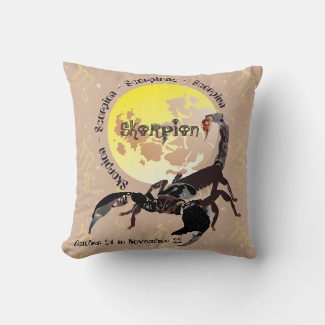 Coussin Scorpio October 24 à novembre 22 Pillow (Recto)