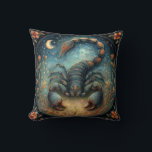 Coussin Scorpio Zodiac Astrology Sign Celestial Birthday<br><div class="desc">This stunning art work depicts a scorpion,  the symbol for the zodiac sign of Scorpio. It has a celestial,  magical,  fantasy feel to it. AI assisted graphic purchased with commercial use.  Artwork:  RedHeronLighthouse</div>