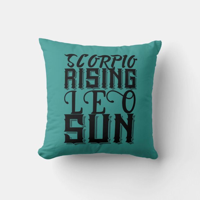 Coussin Scorpion Ascendant Lion Soleil Astrologie Horoscop (Recto)