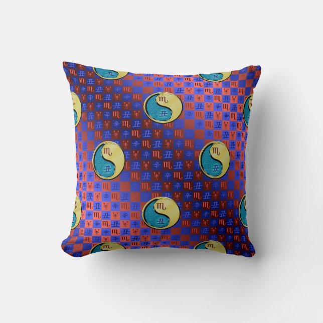 Coussin Scorpion & Bœuf de Métal (Recto)