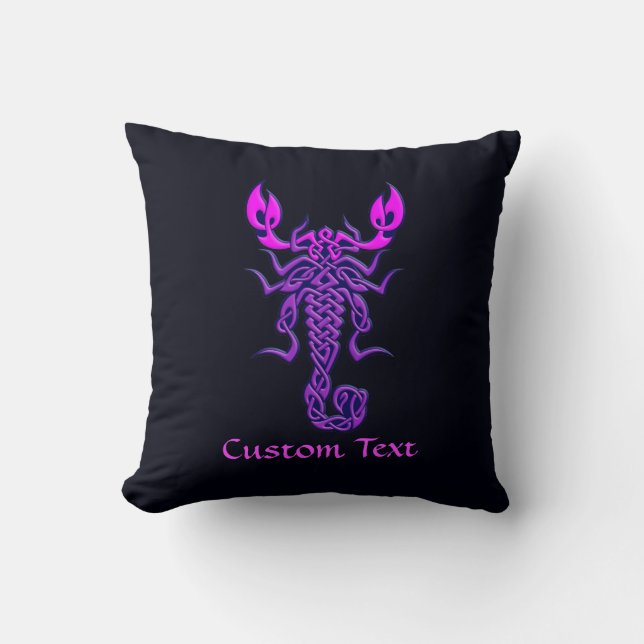 Coussin Scorpion de noeud céleste pourpre (Recto)