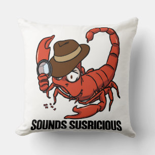 Coussin Scorpion détective sonne suspect drôle zodiaque