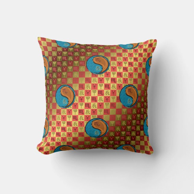 Coussin Scorpion & Dragon de Bois (Recto)