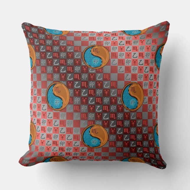 Coussin Scorpion & Lapin de Bois (Recto)
