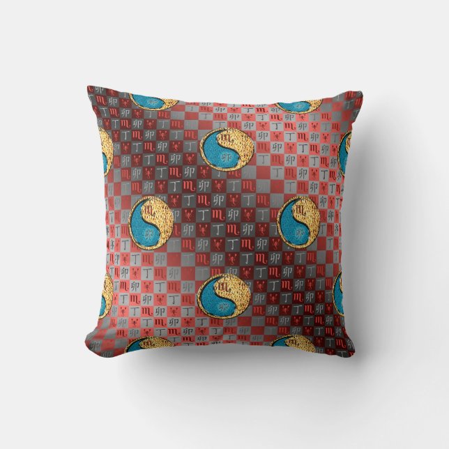 Coussin Scorpion & Lapin de Feu (Recto)