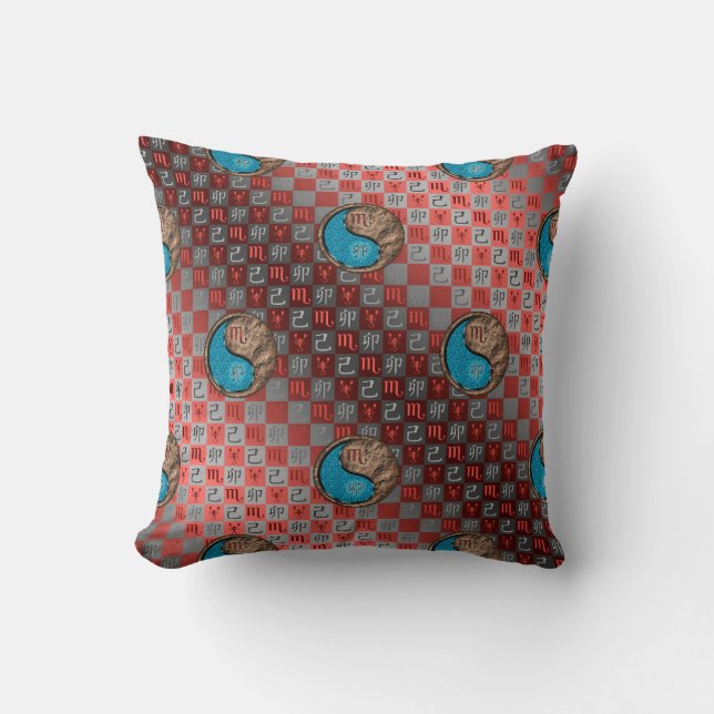 Coussin Scorpion & Lapin de Terre (Recto)