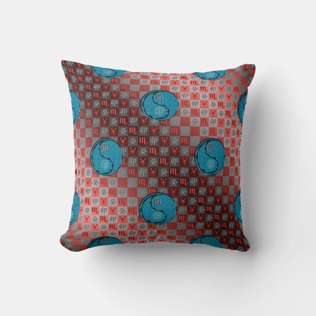 Coussin Scorpion & Lapin d'Eau (Recto)