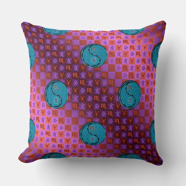 Coussin Scorpion & Sanglier d'eau (Recto)