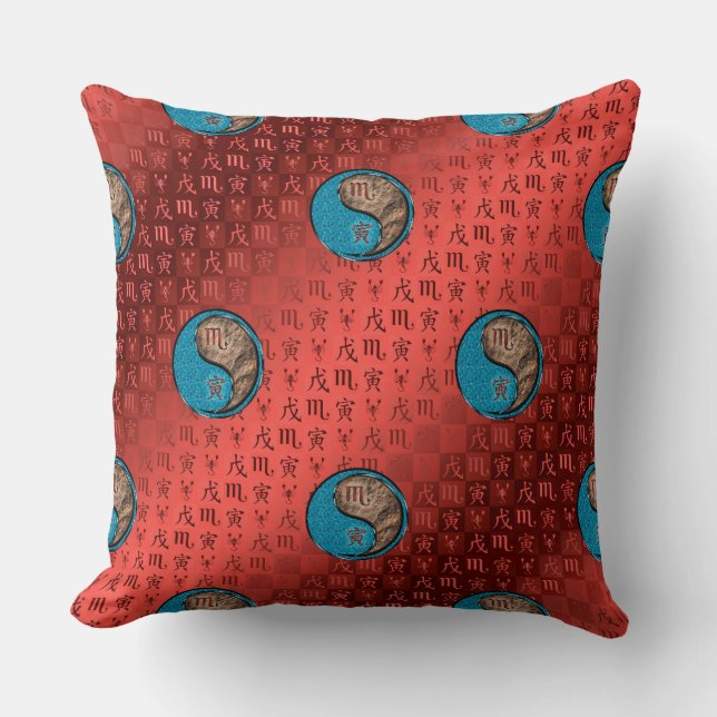 Coussin Scorpion & Tigre de Terre (Recto)