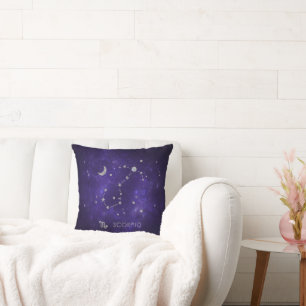 Coussin Scorpion violet zodiaque Horoscope d'astrologie