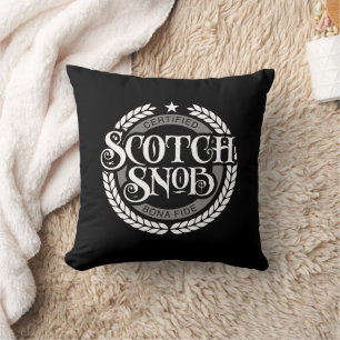 Coussin Scotch Snob - drôle de buveur de whiskey