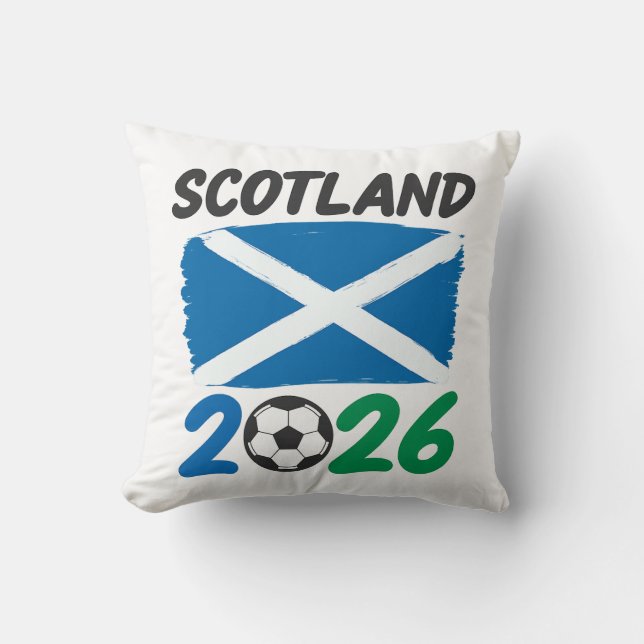 Coussin Scotland 2026 Soccer Fan Design / Saltire and Foot (Recto)