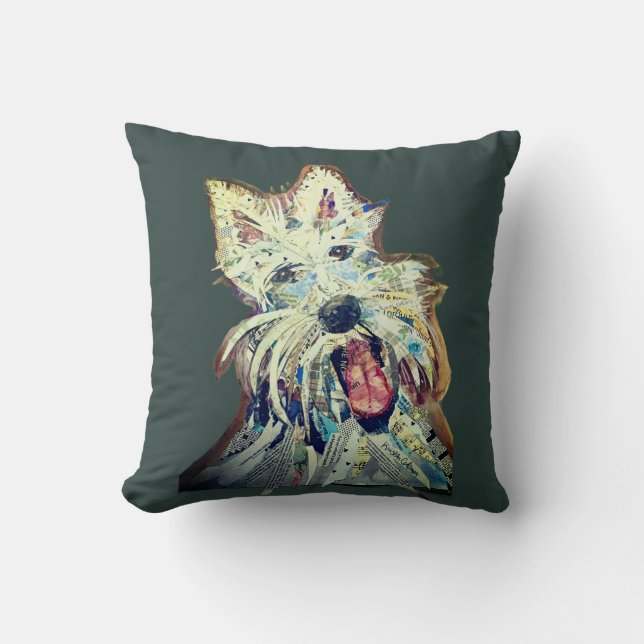 Coussin Scottie heureux (Recto)