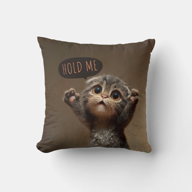 Coussin (Scottish Fold) « Serrez-moi » Soutien émotionnel (Recto)