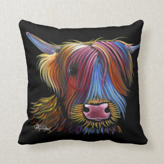 Coussin Scottish Highland Cow ' PODGER ' par Shirley M