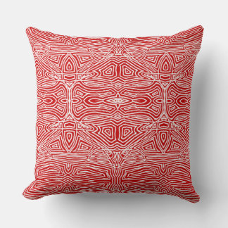 Coussin Scribbleempreintes rouges