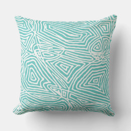 Coussin Scribbleempreintes Turquoise