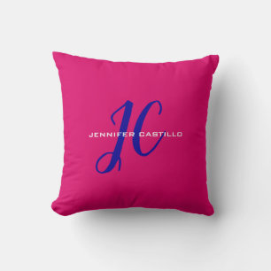 Coussin Script de calligraphie professionnelle Monogramme 