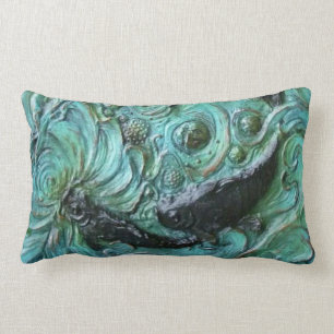 Coussin sculpté d'étang à poissons de Koi par
