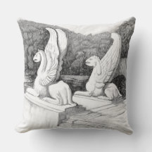 Sculpture de griffons crayon monochrome Art