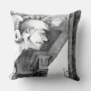 Coussin Sculpture du château Crayon Art