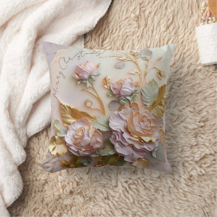 Coussin Sculpture Roses Roses Roses Rose