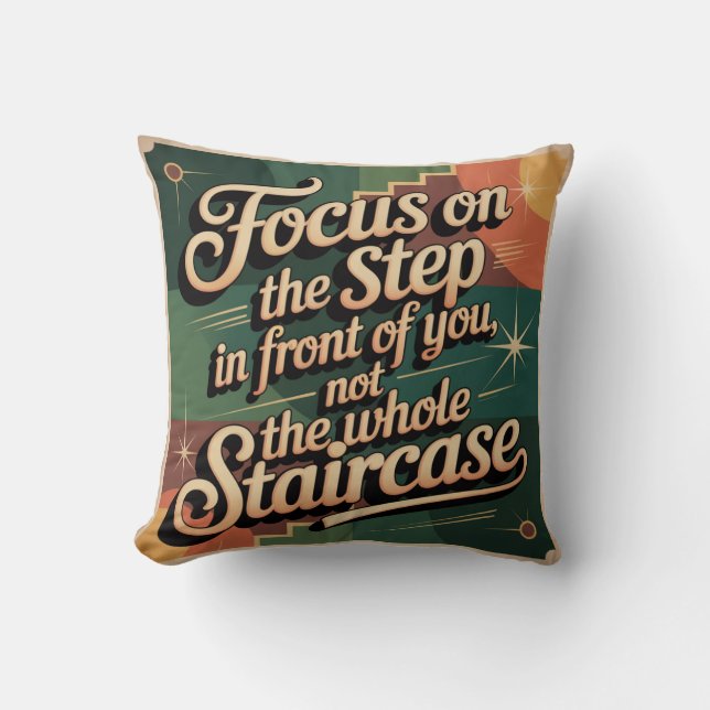 Coussin Se concentrer sur la marche devant vous (Recto)