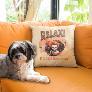 Coussin Se détendre C'est juste Halloween Enfant clown eff