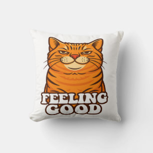 Coussin Se sentir bien chat cool