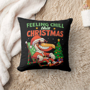 Coussin Se sentir cool à Noël Pélican Fêtes rétro