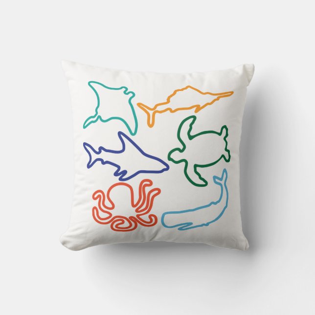 Coussin Sea Animaux (Recto)