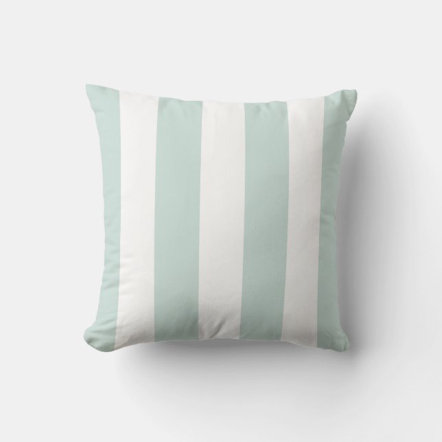 Coussin Seafoam et White Stried (Recto)