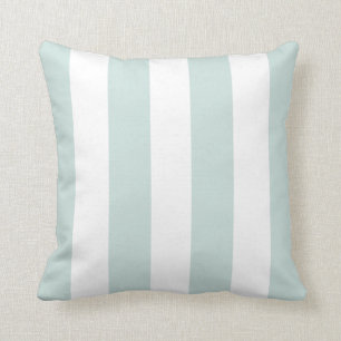 Coussin Seafoam et White Stried