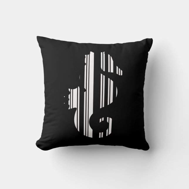 Coussin SEAHORSE BAR CODE Fish Barcode Motif Design (Recto)