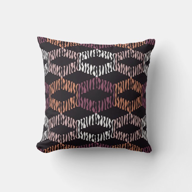 Coussin Seamless abstract geometric pattern. Strips. Mosai (Recto)
