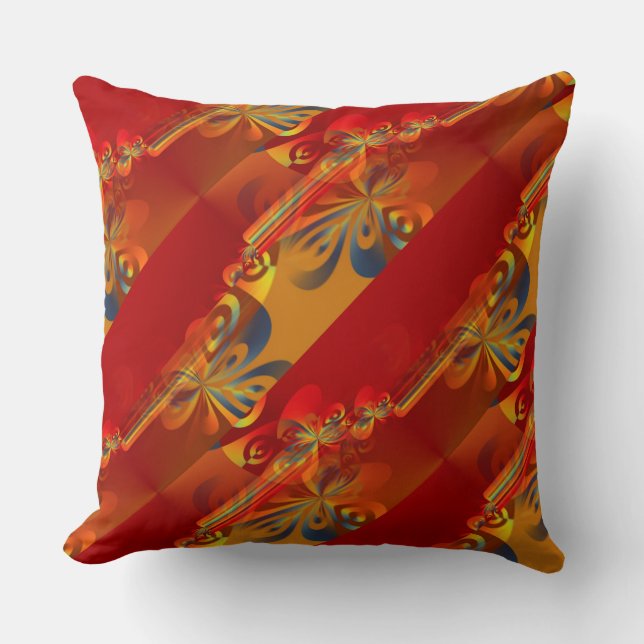 Coussin Seamless Graphic Design - rouge orange I (Recto)